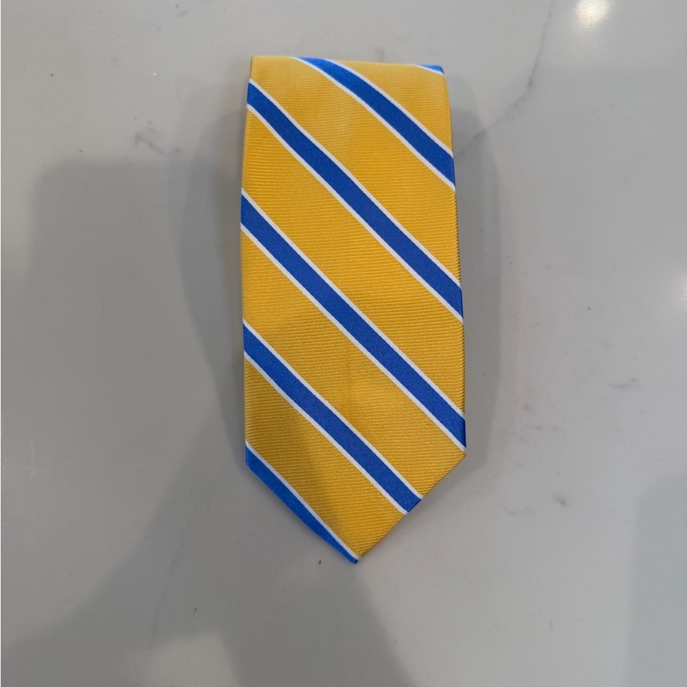 Brooks Brothers Yellow and Blue Striped Tie -58”